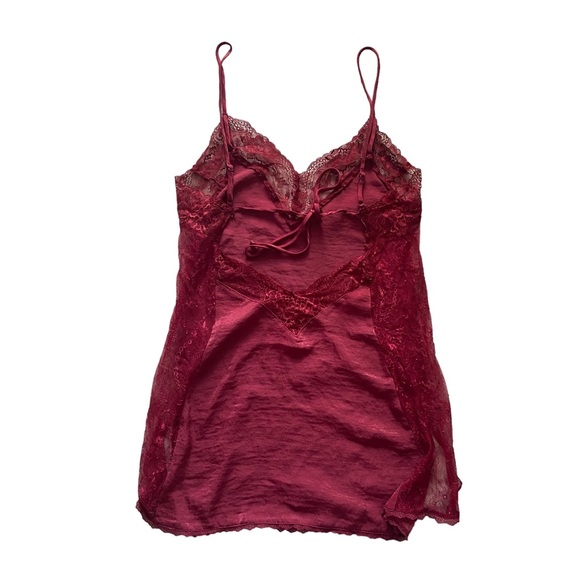 In Bloom by Jonquil Layla Chemise in Bordeaux Size Medium Side Lace Details - Picture 10 of 10